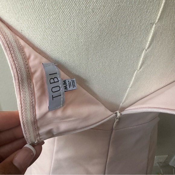 NWT Tobi Into The Night Strapless Dress in Blush - Picture 8 of 10